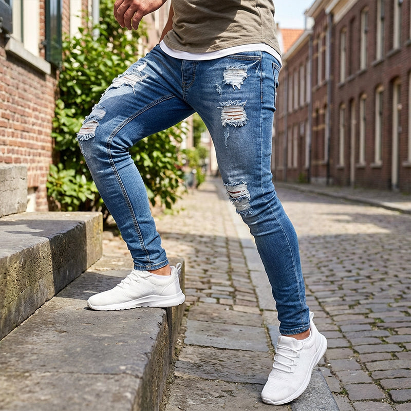 Men's Stylish Ripped Skinny Jeans