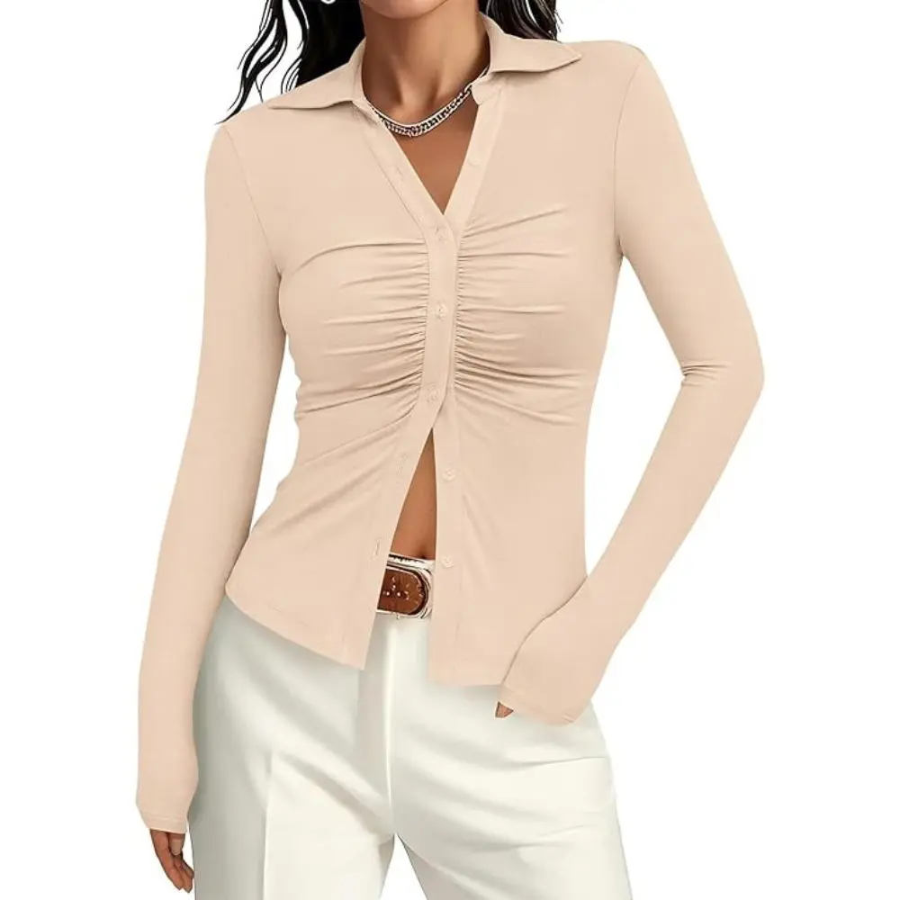 Everyday Ruched Slim Fit Shirt