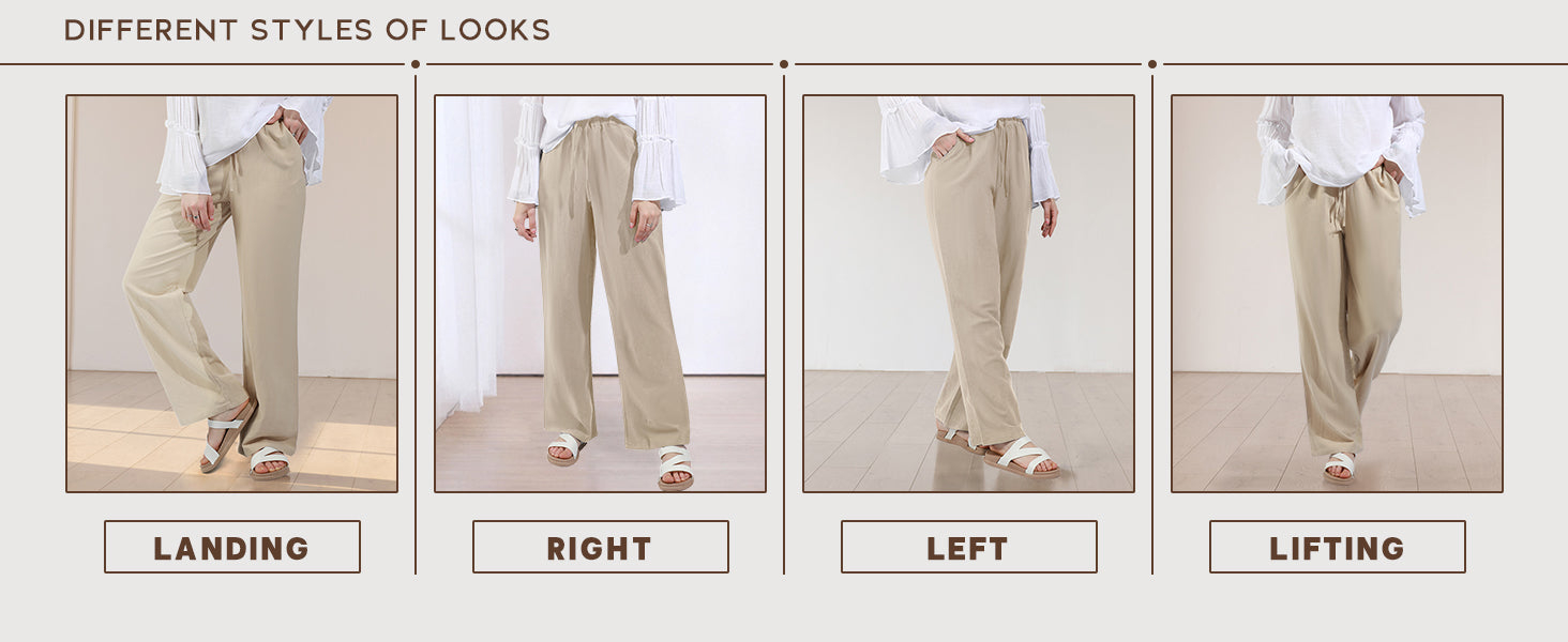 🔥 Best Seller | High Waisted Drawstring Wide Leg Casual Soft Touch Trousers with Side Pockets