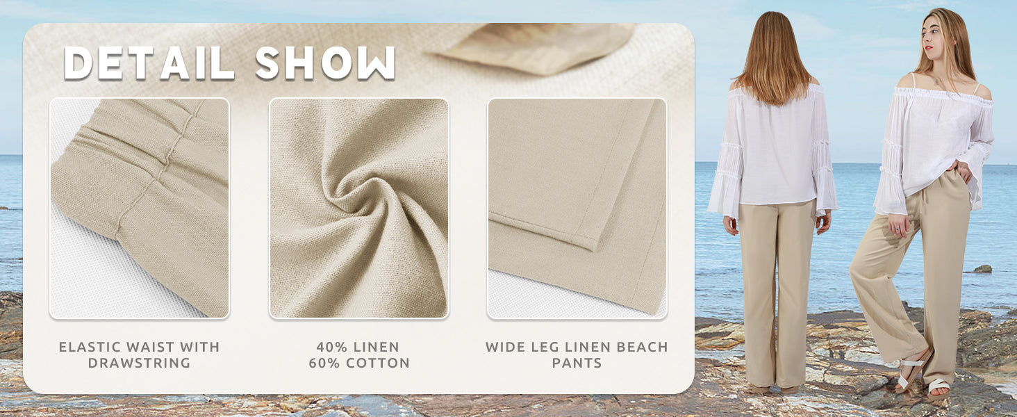 🔥 Best Seller | High Waisted Drawstring Wide Leg Casual Soft Touch Trousers with Side Pockets