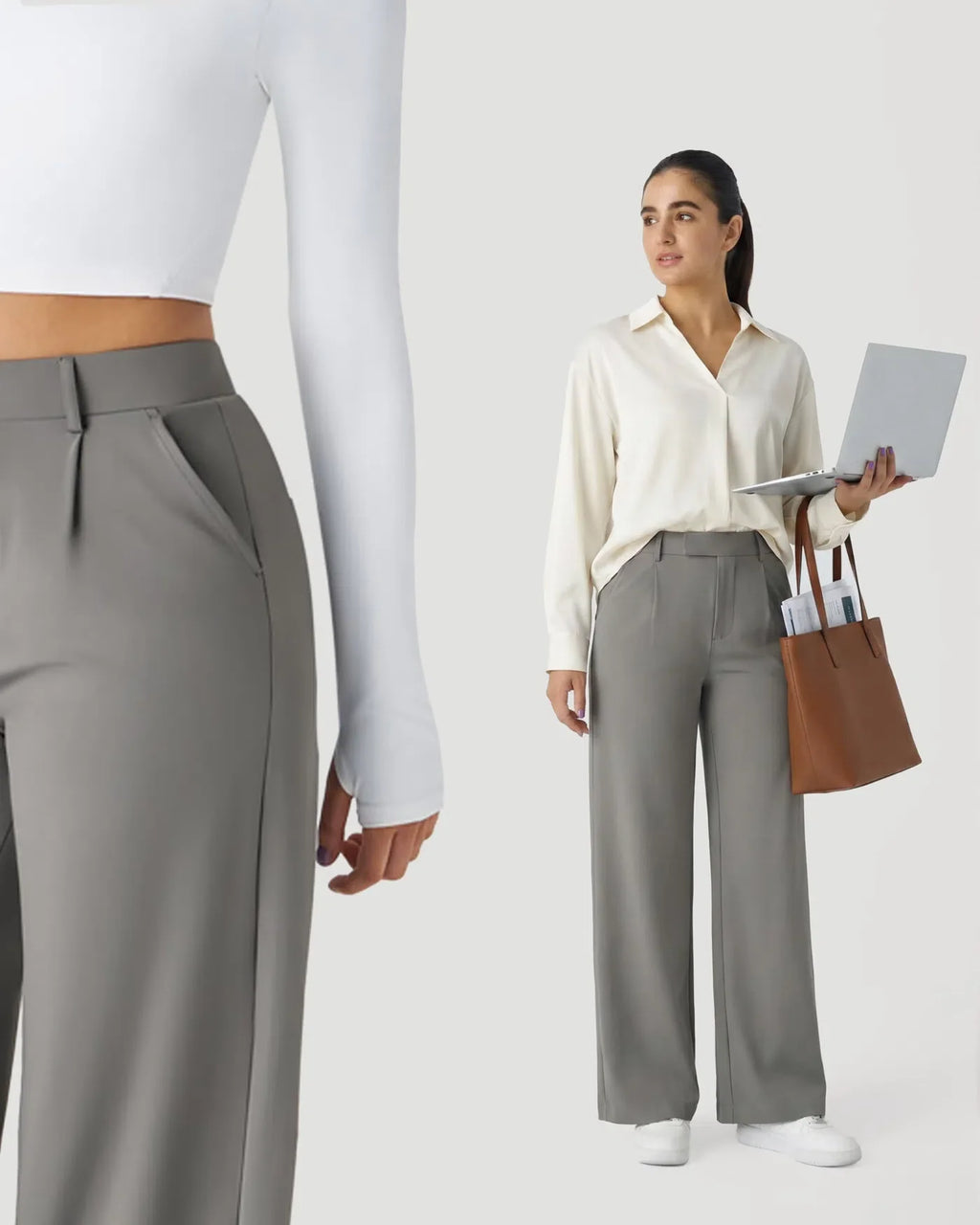 Polished Comfort High Waisted Pants